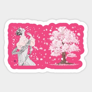 Peach flowers Sticker